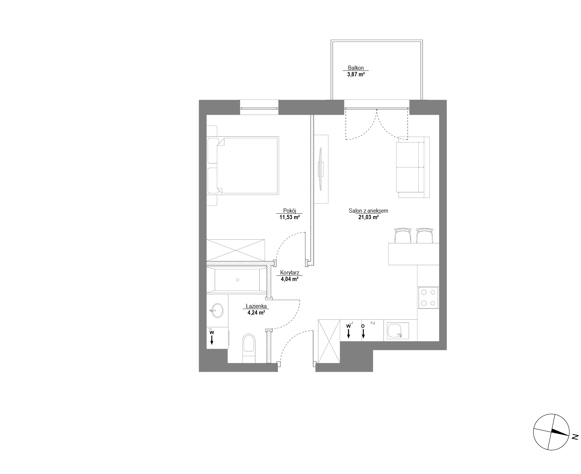Plan 2 pok. 41m²