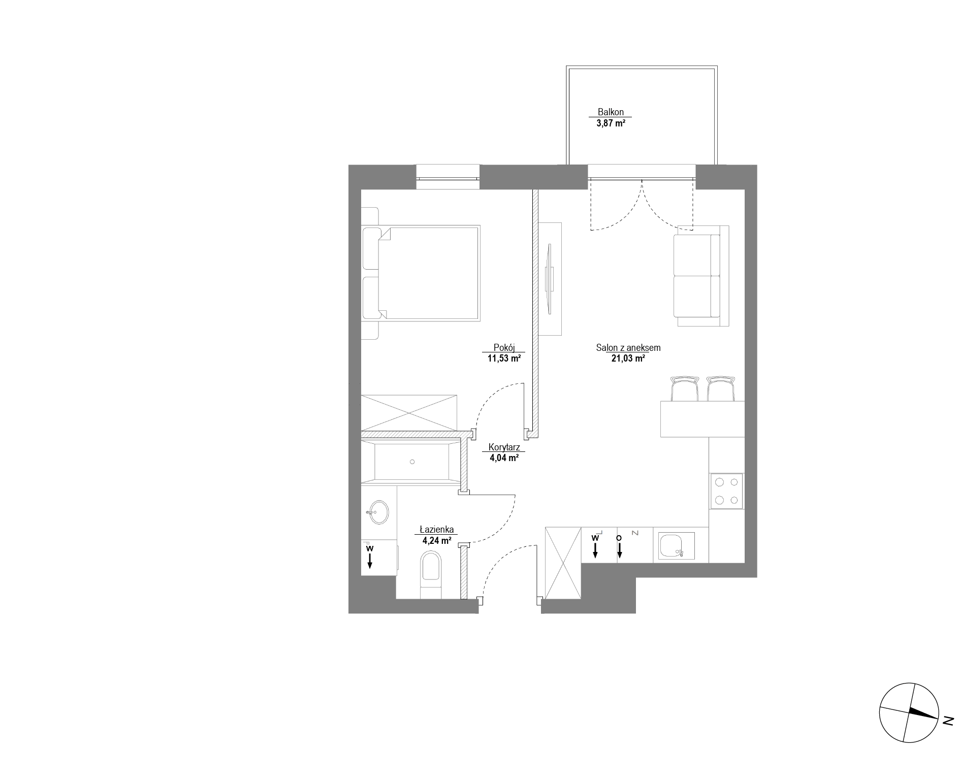 Plan 2 pok. 41m²