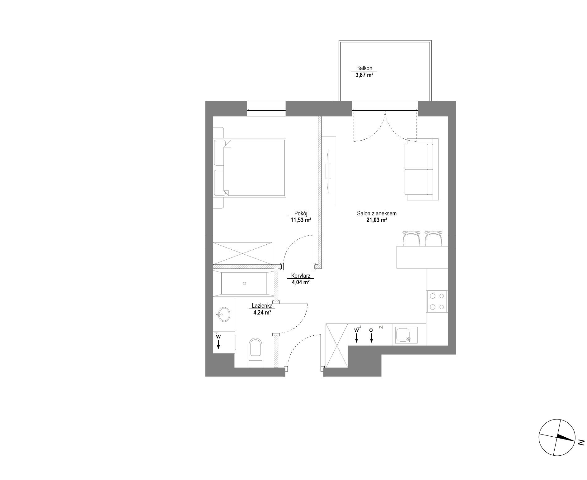 Plan 2 pok. 41m²