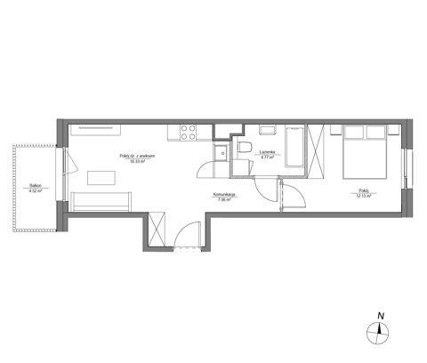 Plan 2 pok. 40m²
