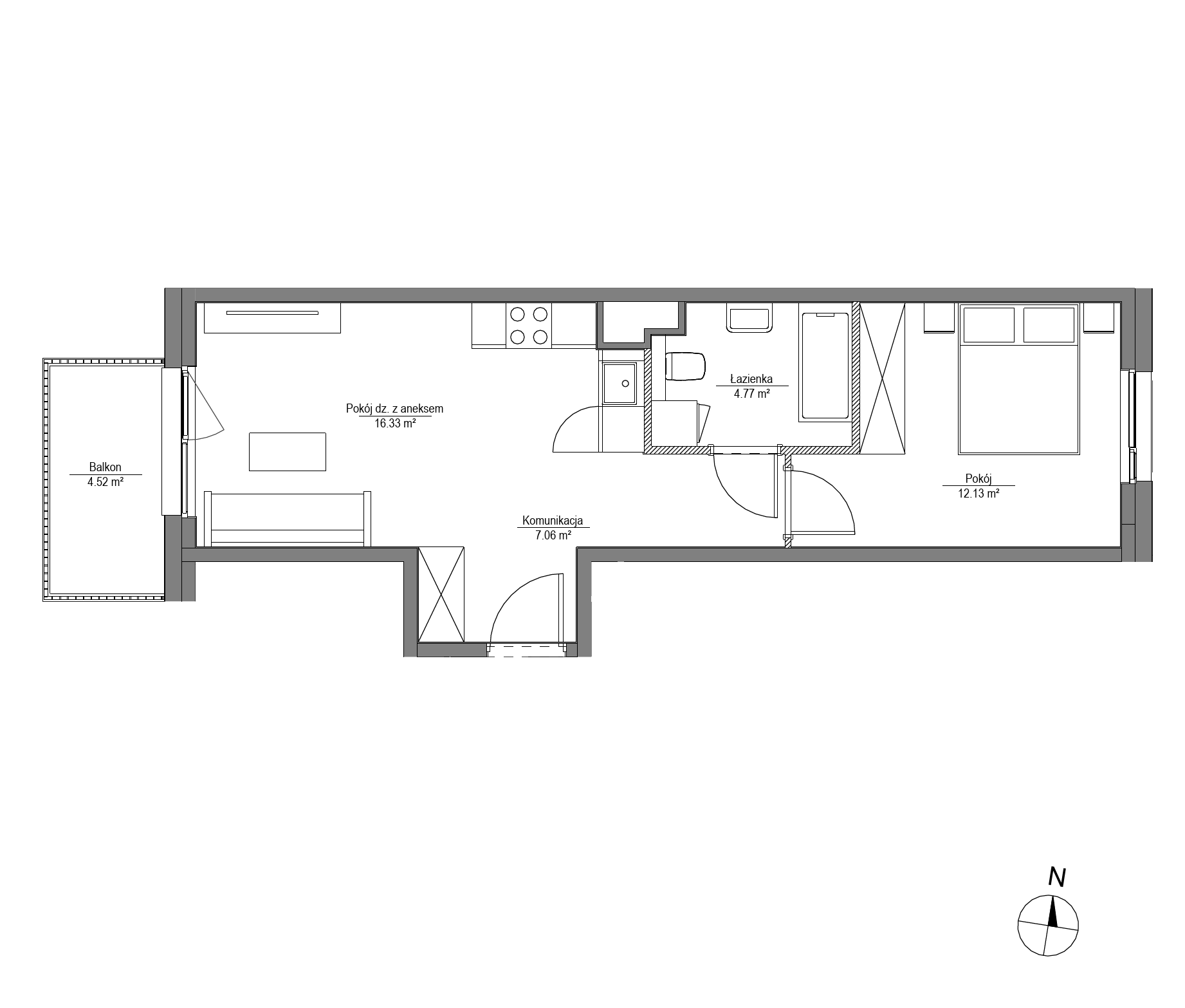 Plan 2 pok. 40m²