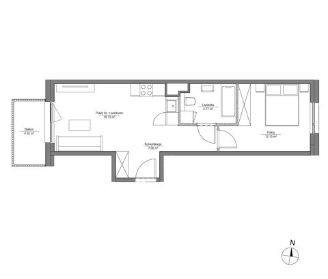 Plan 2 pok. 40m²
