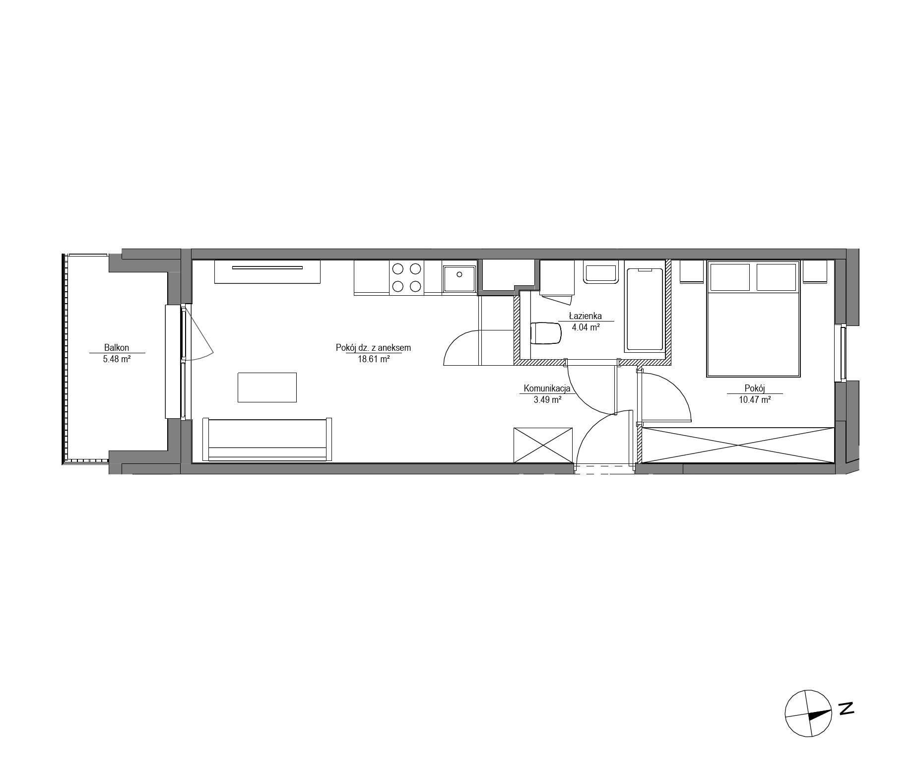 Plan 2 pok. 37m²