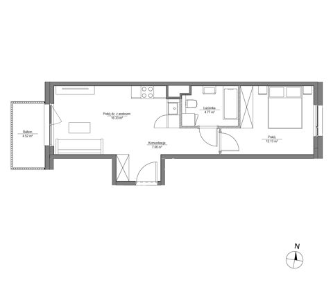 Plan 2 pok. 40m²