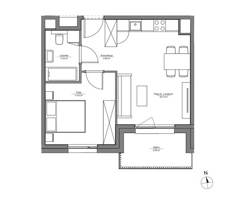 Plan 2 pok. 39m²