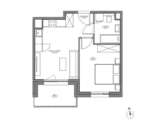 Plan 2 pok. 36m²