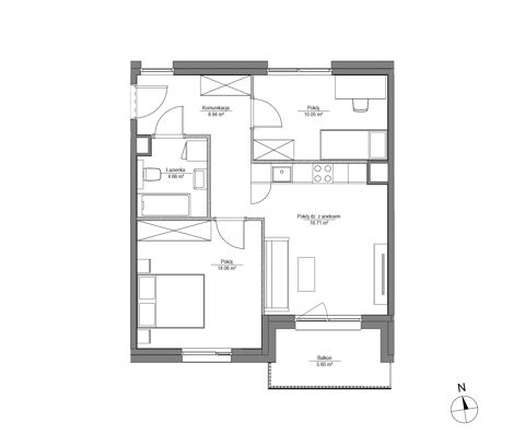 Plan 3 pok. 54m²