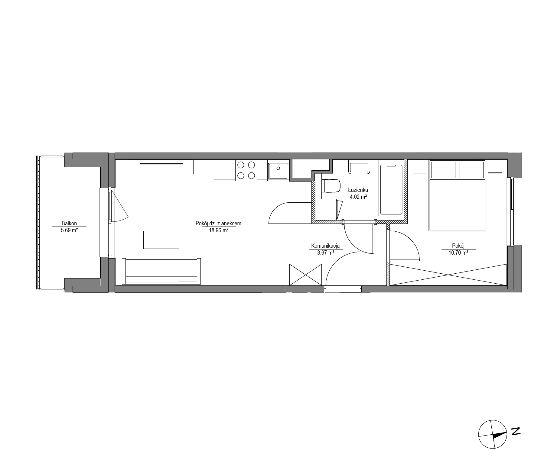 Plan 2 pok. 37m²