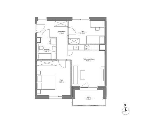 Plan 3 pok. 54m²