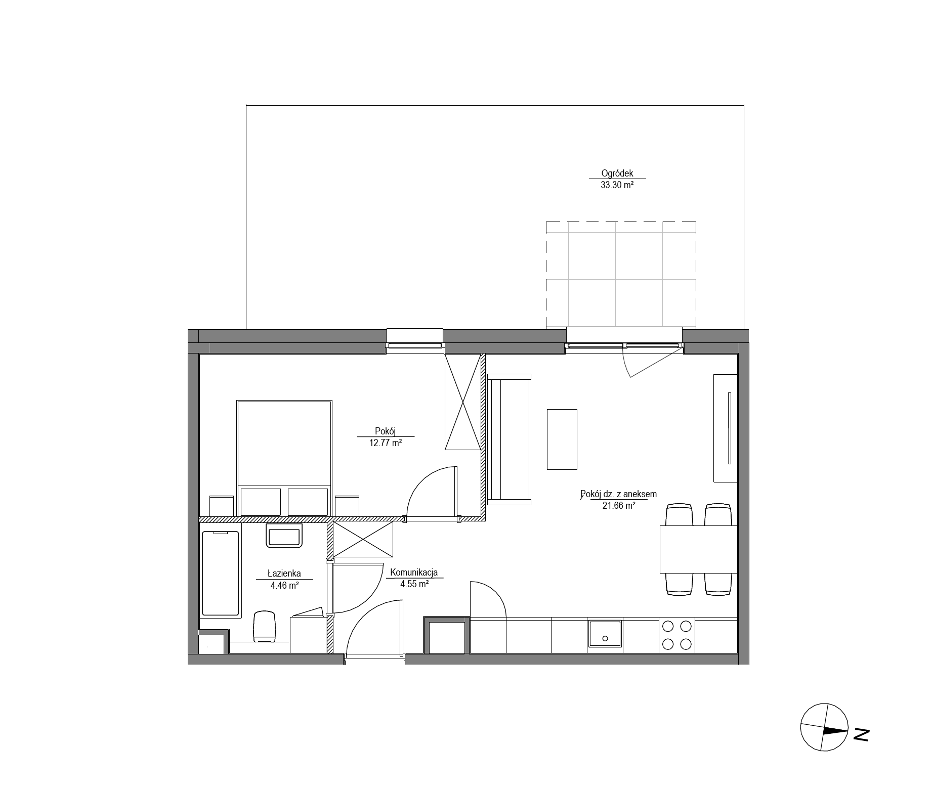 Plan 2 pok. 43m²