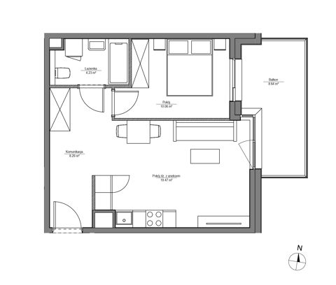 Plan 2 pok. 42m²
