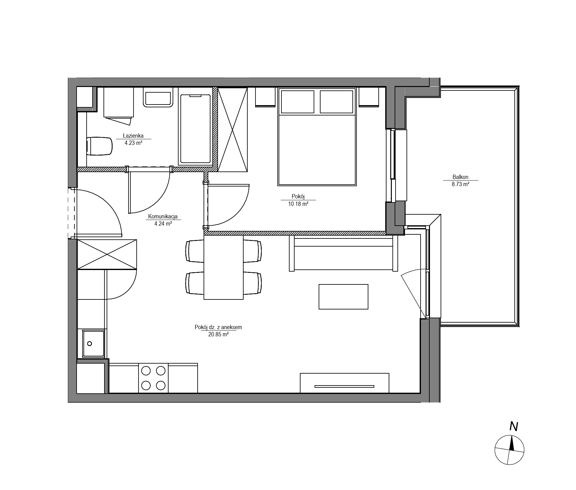 Plan 2 pok. 40m²