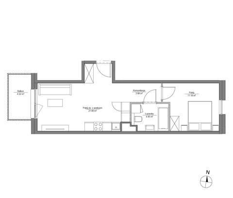 Plan 2 pok. 40m²