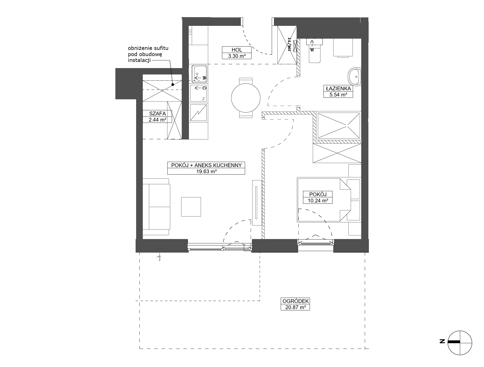 Plan 2 pok. 41m²