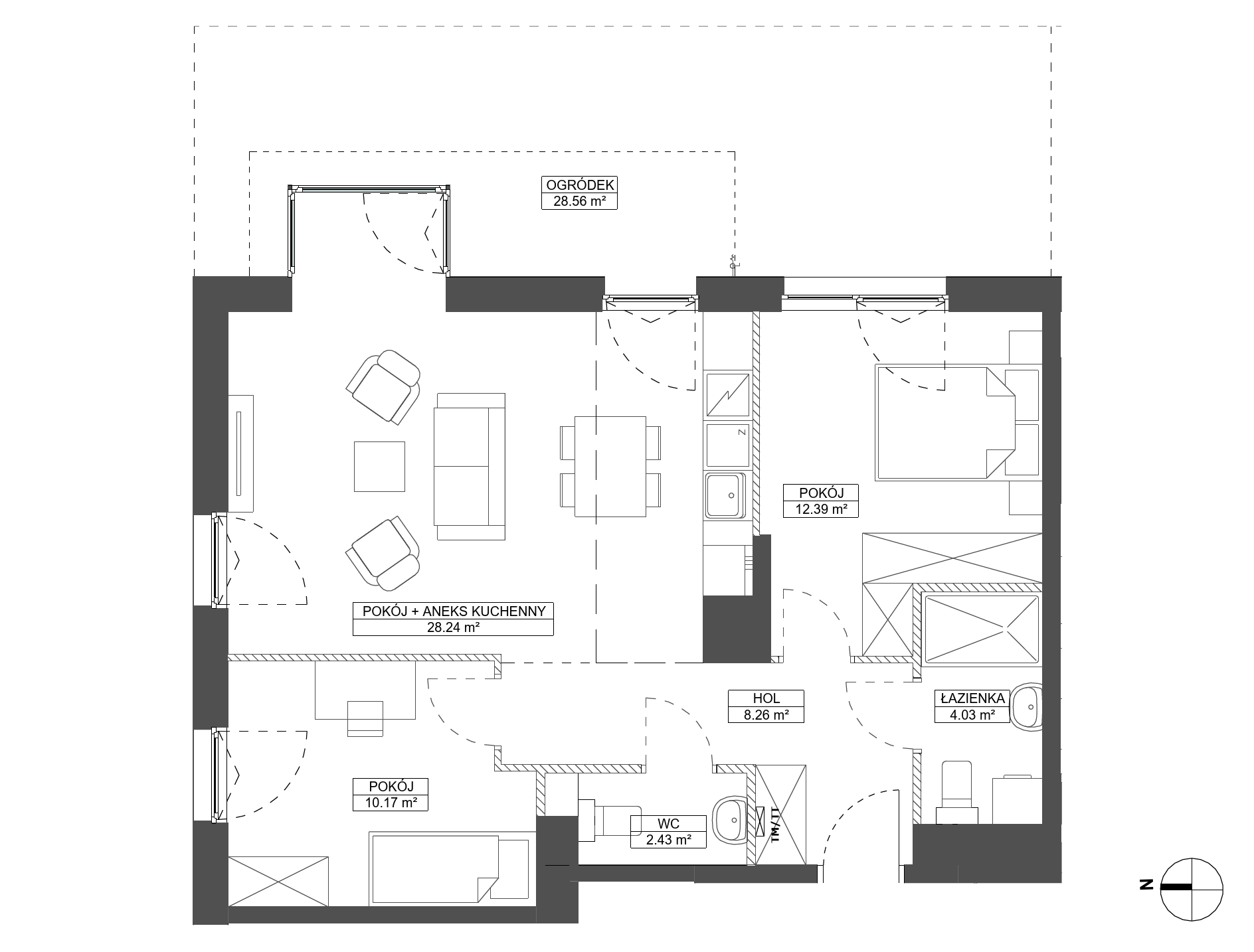 Plan 3 pok. 66m²