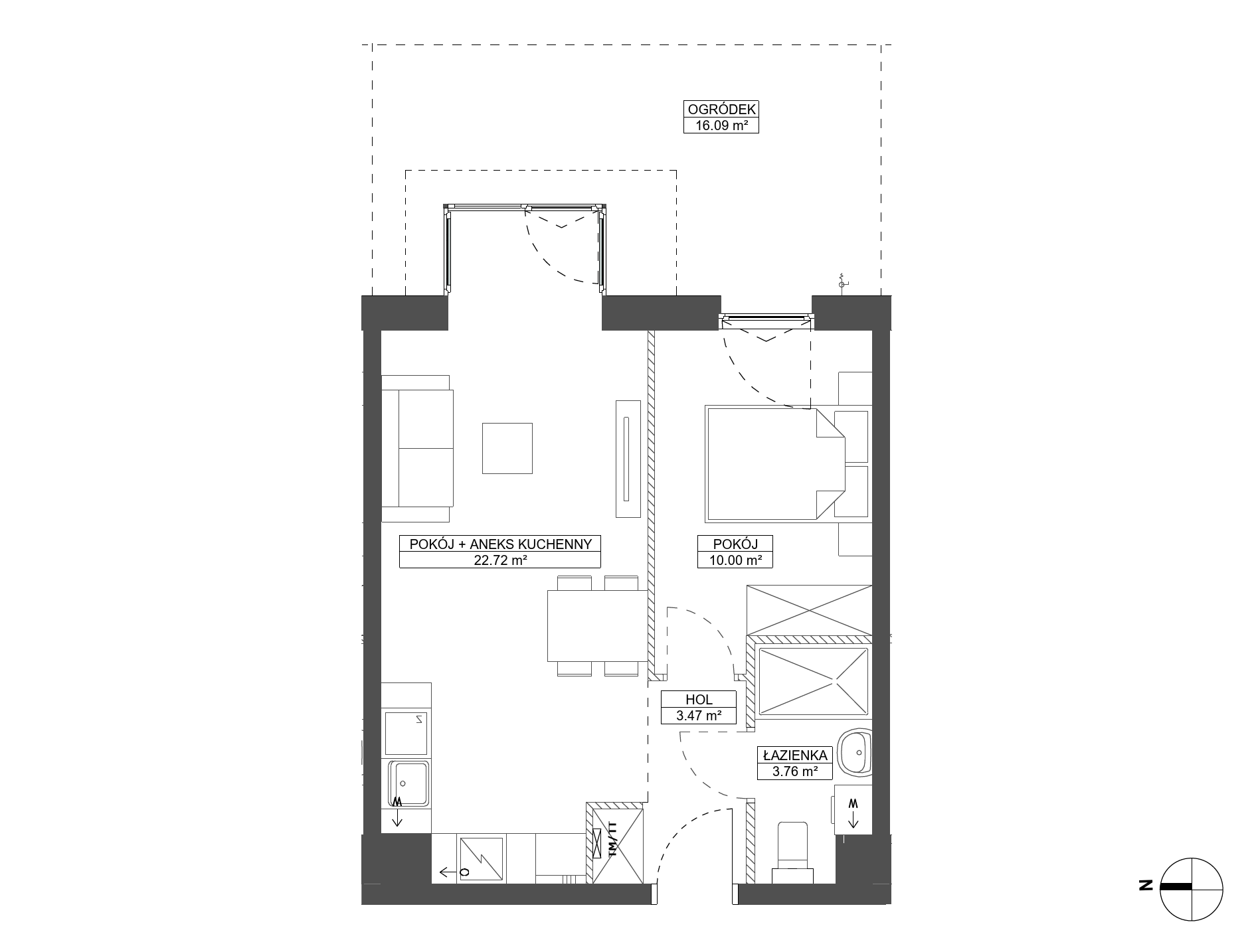 Plan 2 pok. 40m²