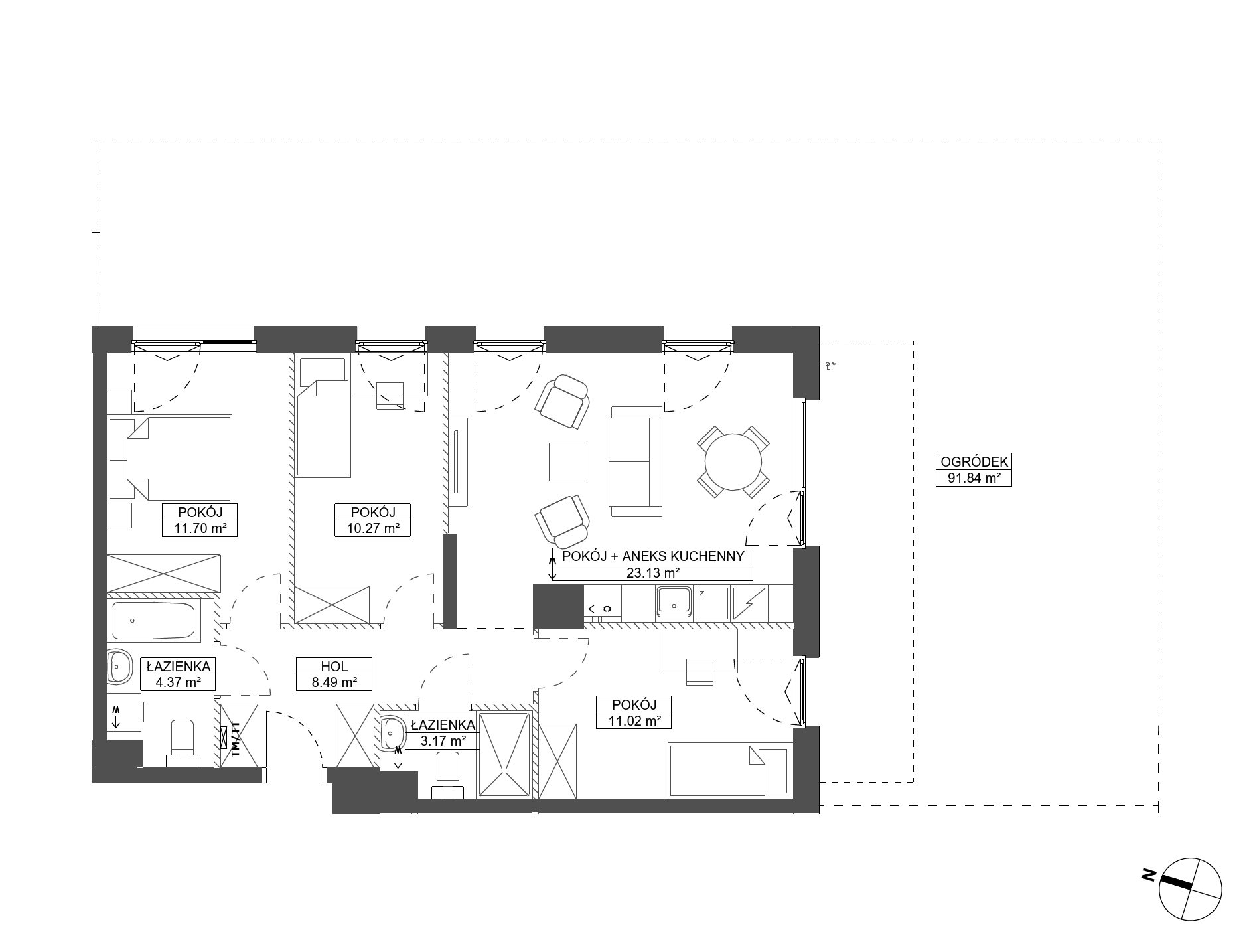 Plan 4 pok. 72m²