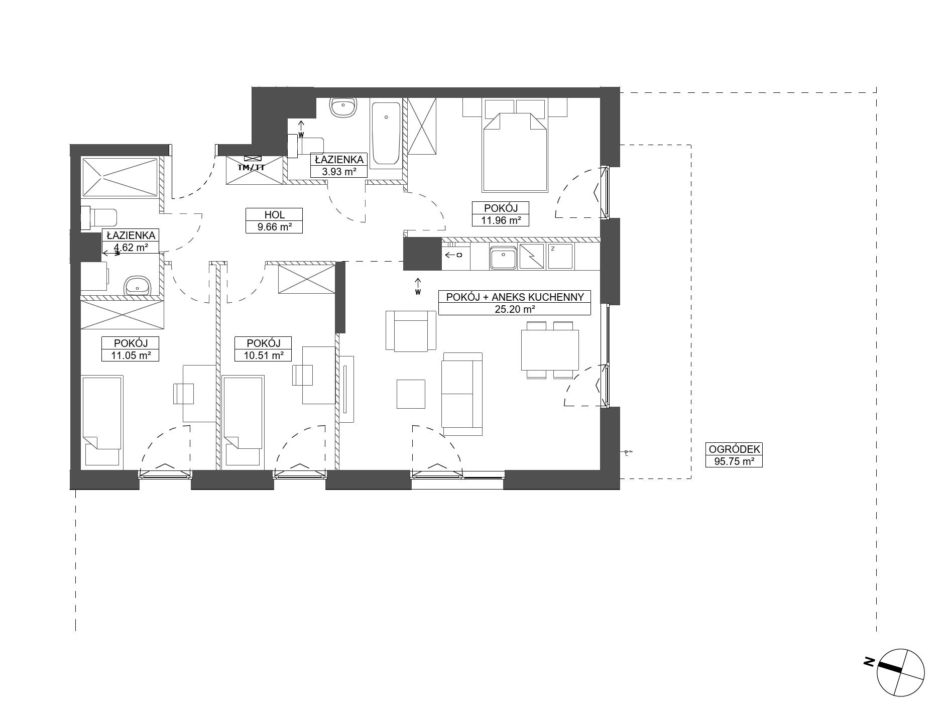Plan 4 pok. 77m²
