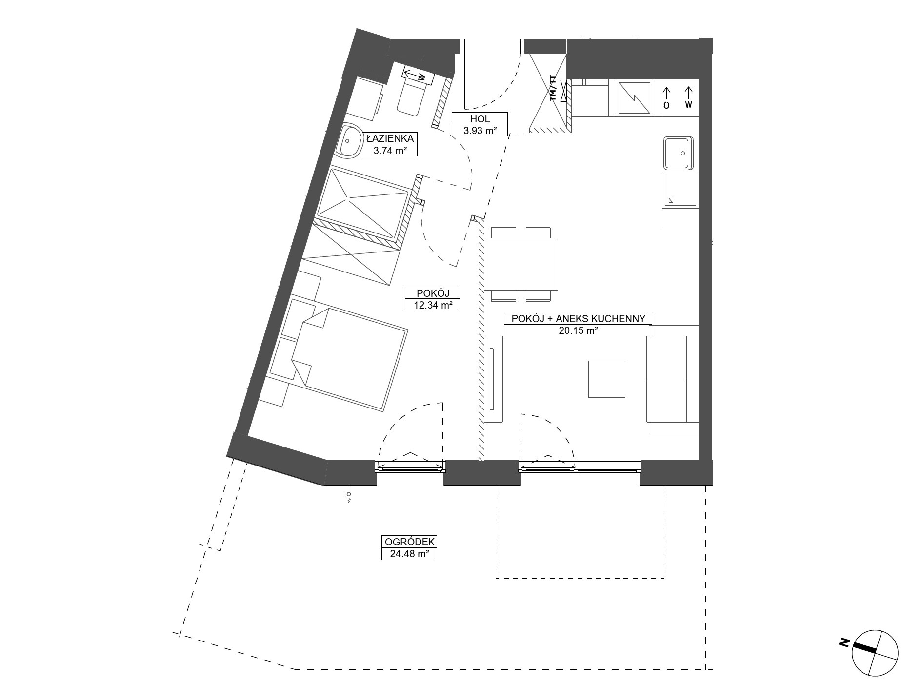 Plan 2 pok. 40m²