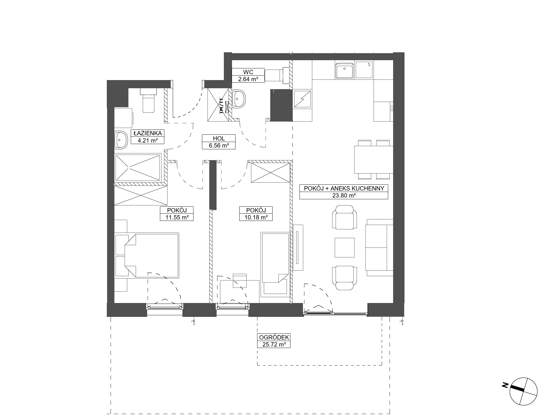 Plan 3 pok. 59m²