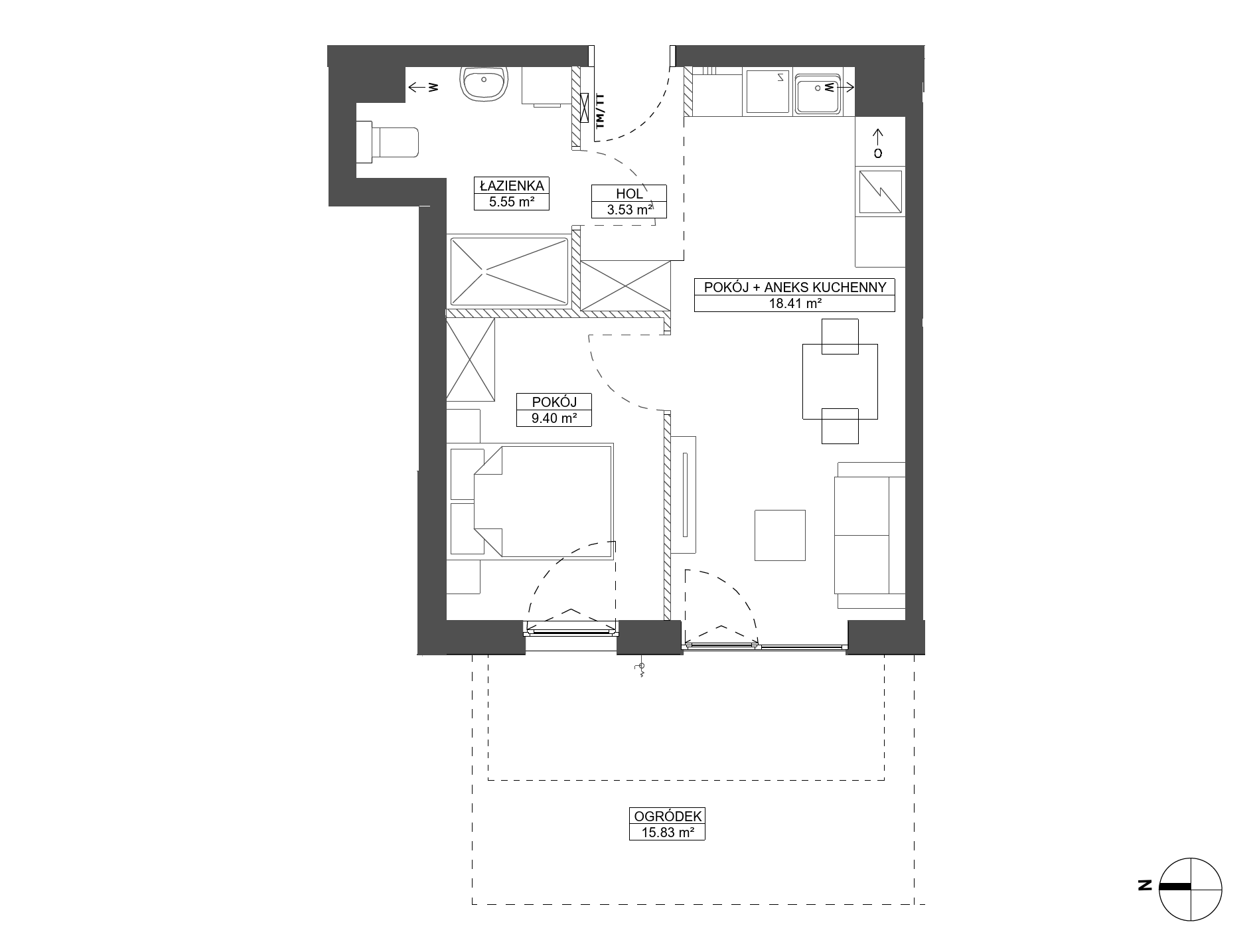 Plan 2 pok. 37m²
