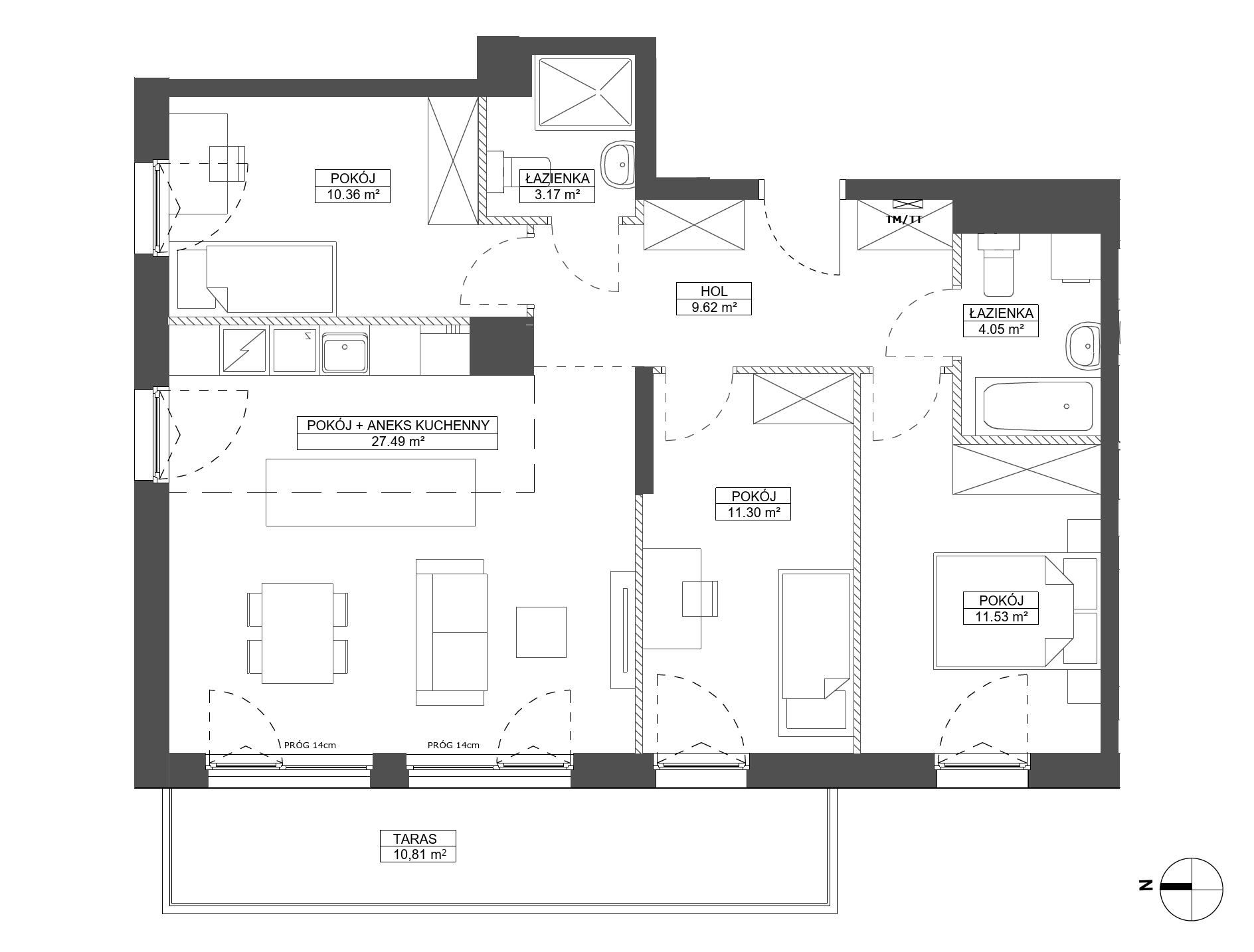 Plan 4 pok. 78m²