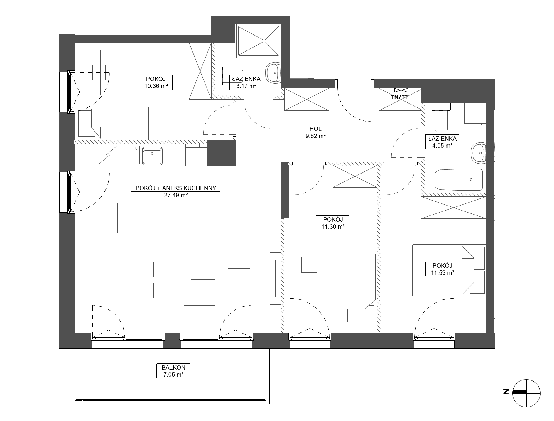 Plan 4 pok. 78m²