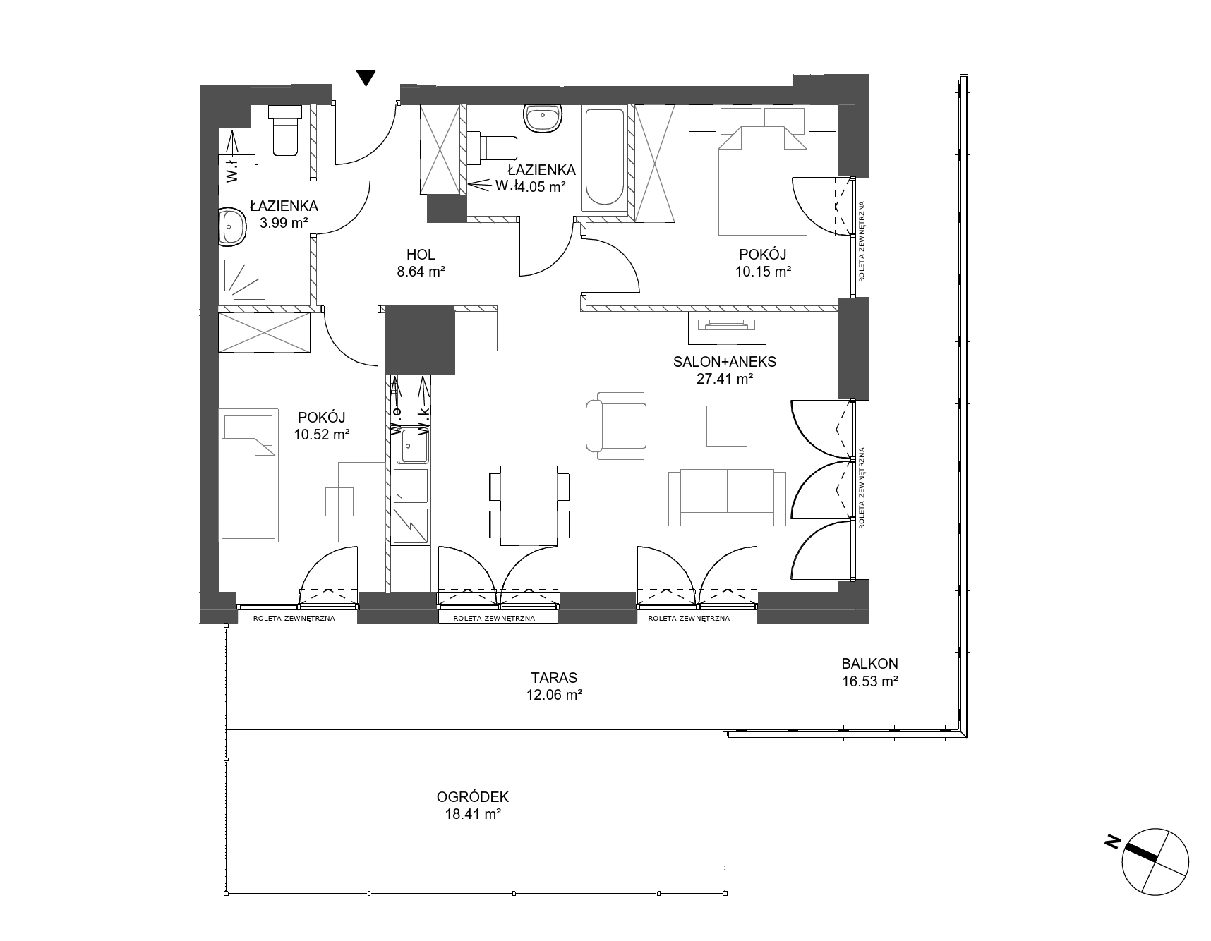 Plan 3 pok. 65m²