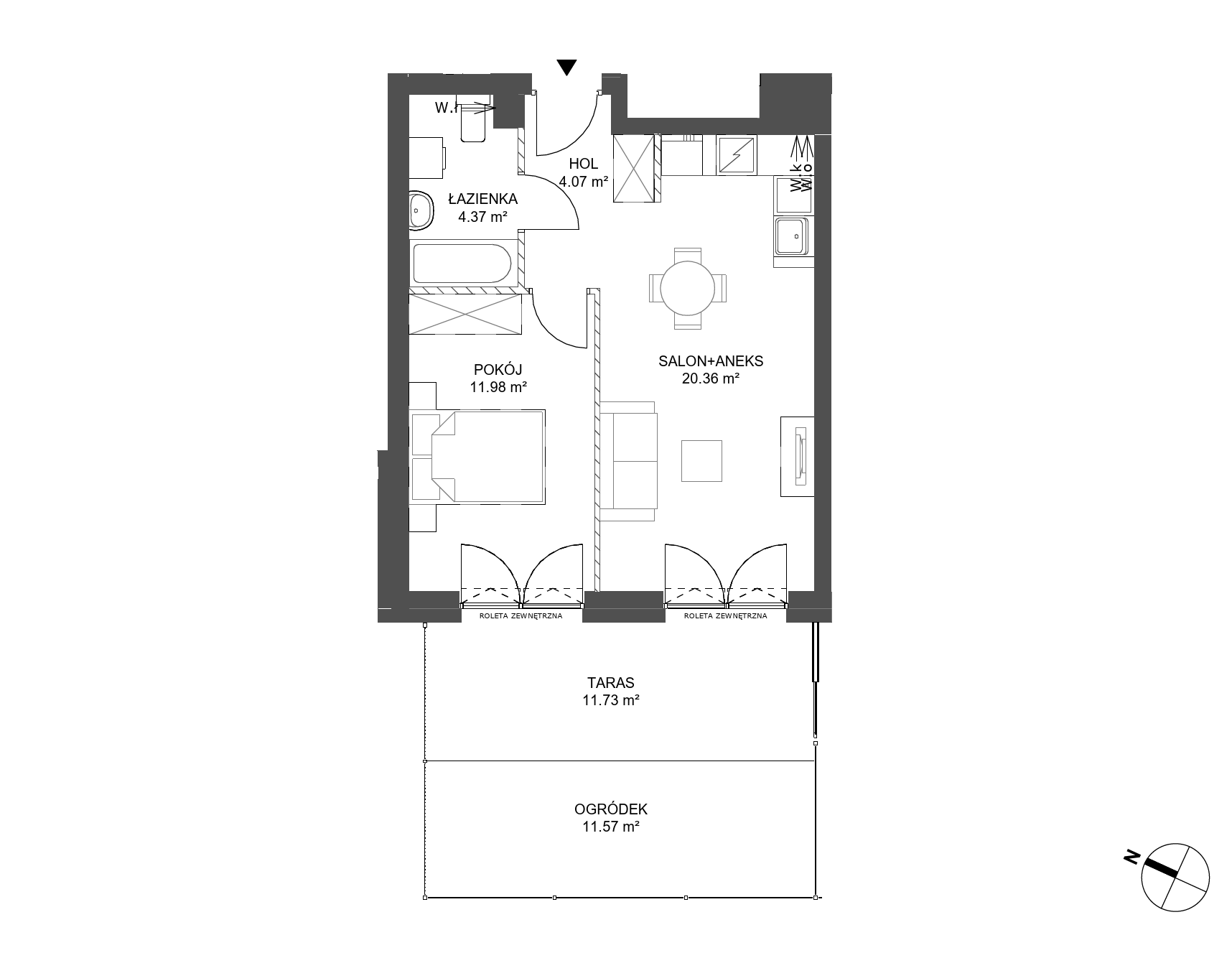 Plan 2 pok. 41m²