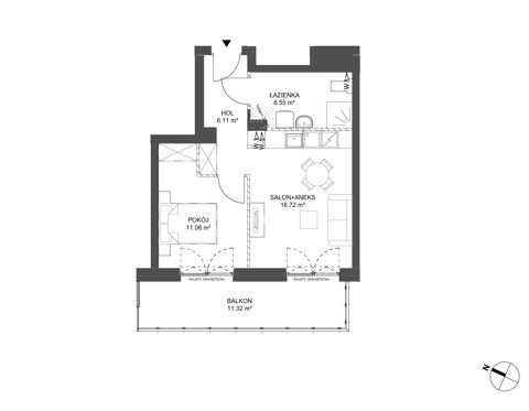 Plan 2 pok. 40m²