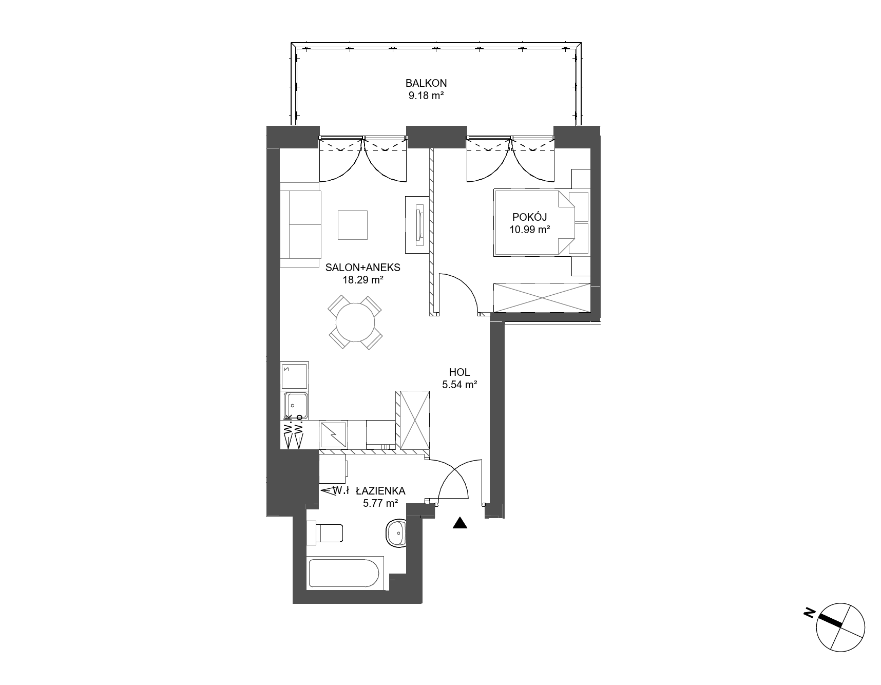 Plan 2 pok. 41m²