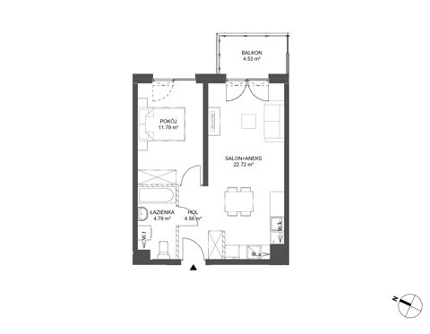 Plan 2 pok. 44m²