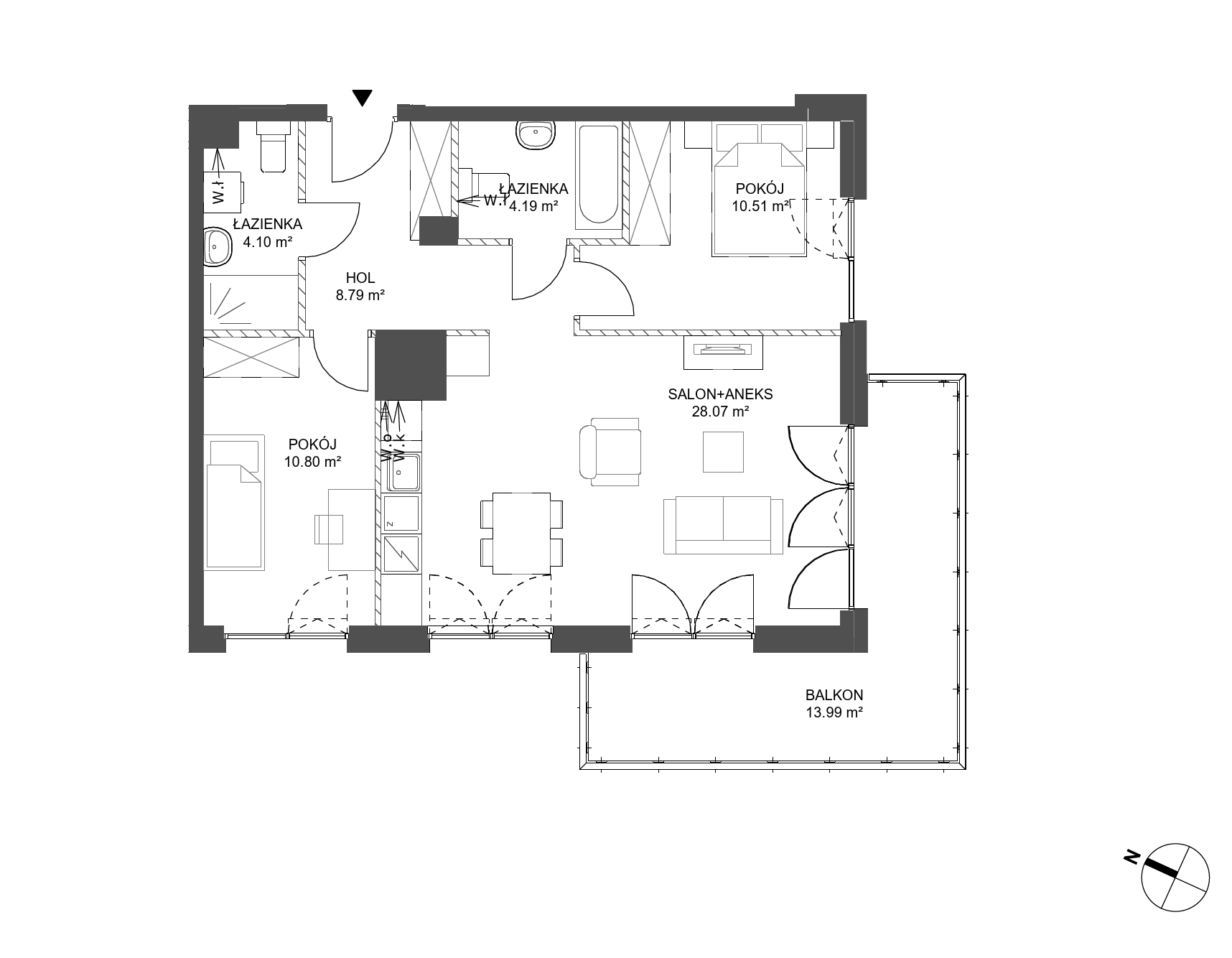 Plan 3 pok. 66m²