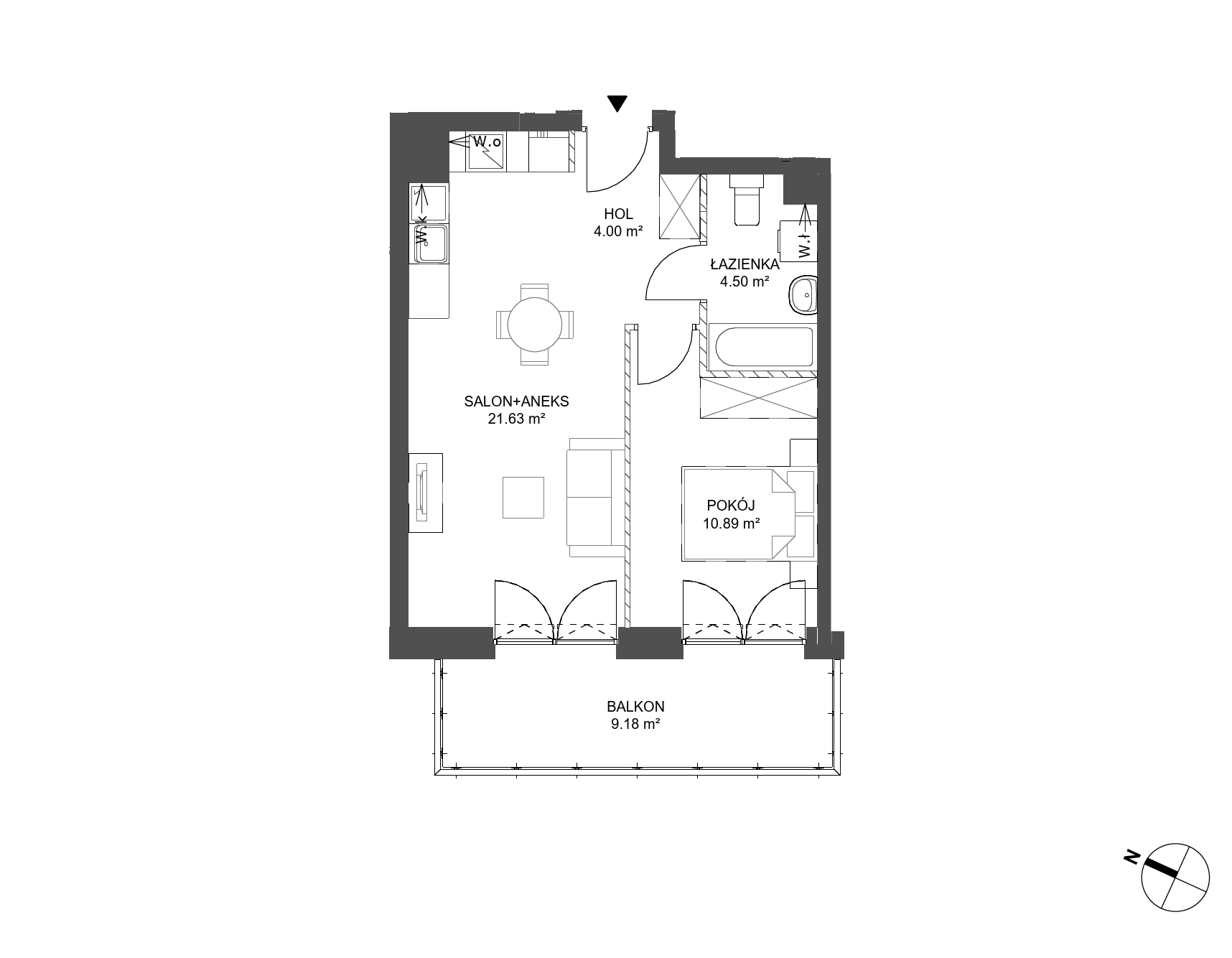 Plan 2 pok. 41m²