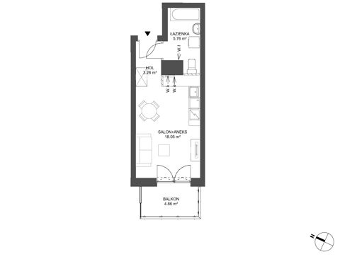 Plan 1 pok. 27m²