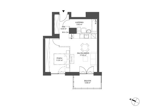 Plan 2 pok. 41m²