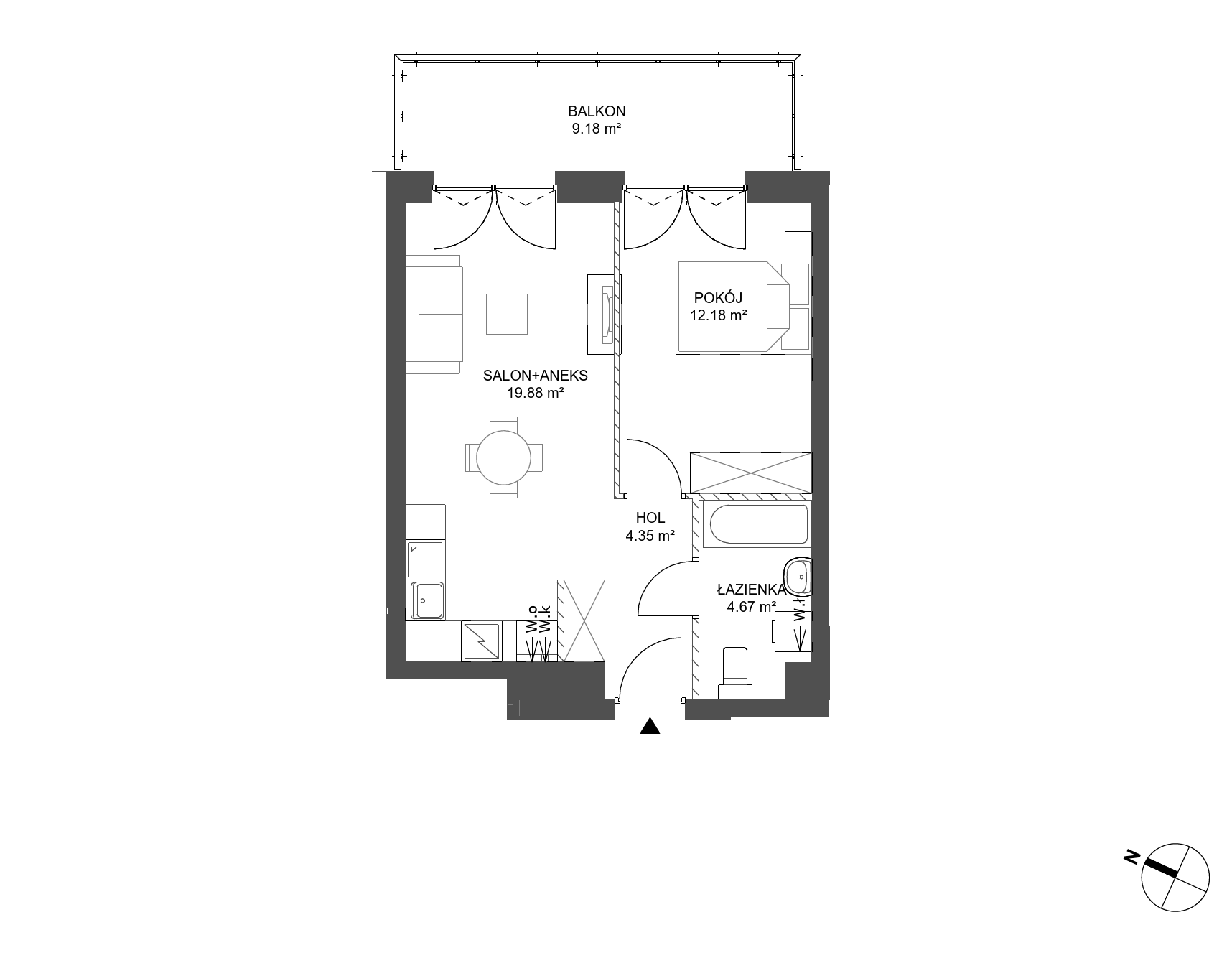 Plan 2 pok. 41m²