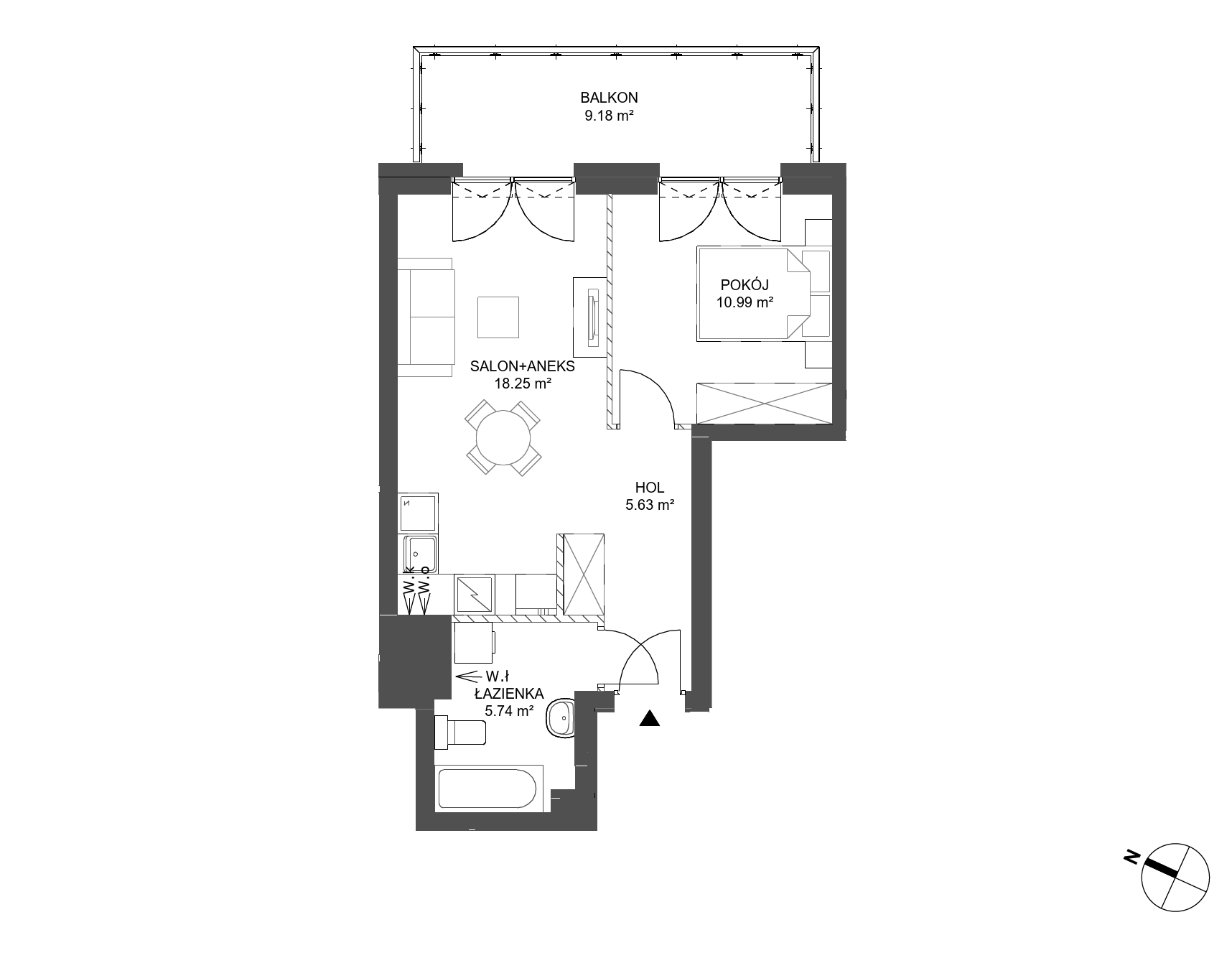 Plan 2 pok. 41m²
