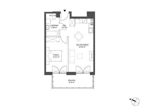 Plan 2 pok. 42m²
