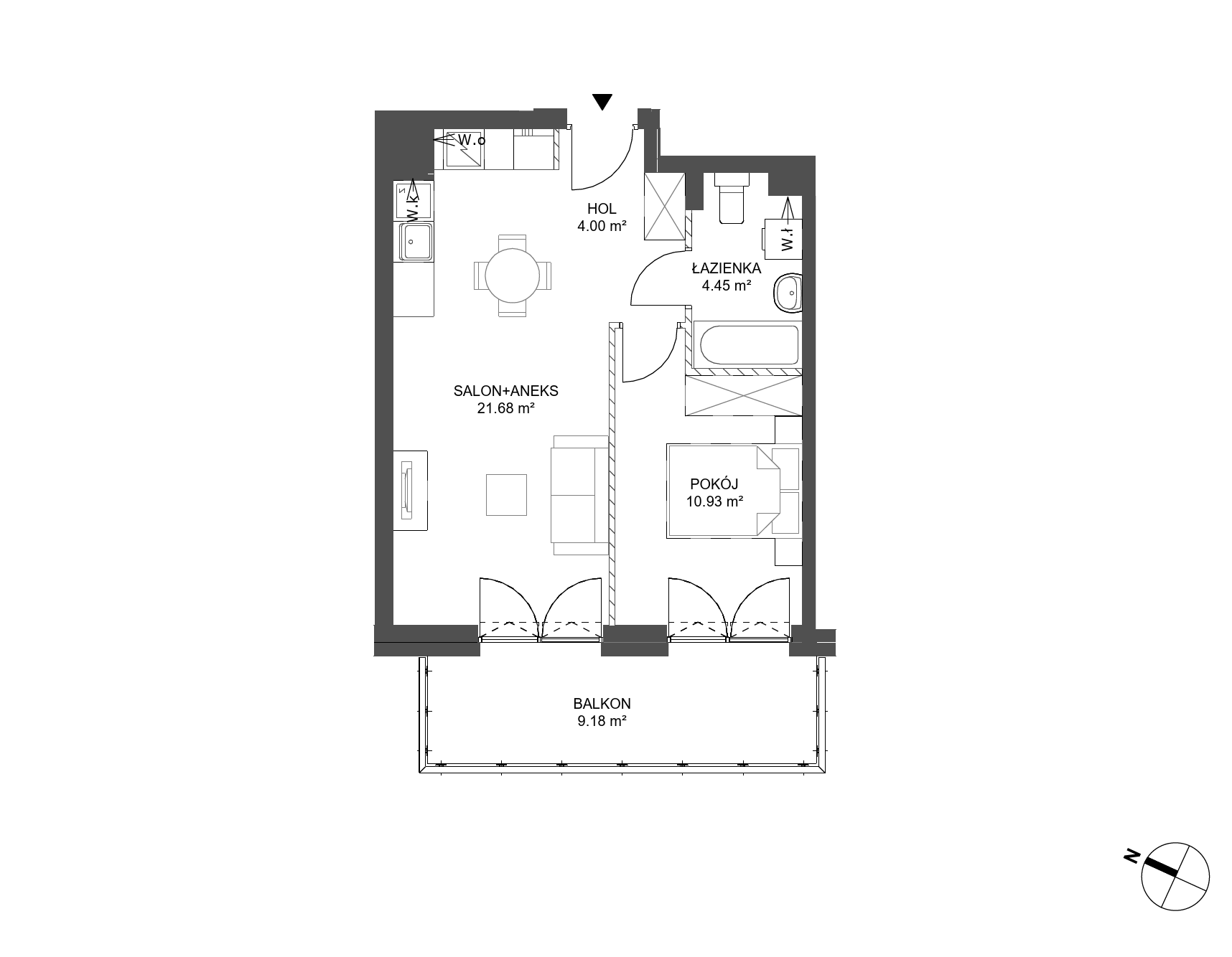 Plan 2 pok. 41m²