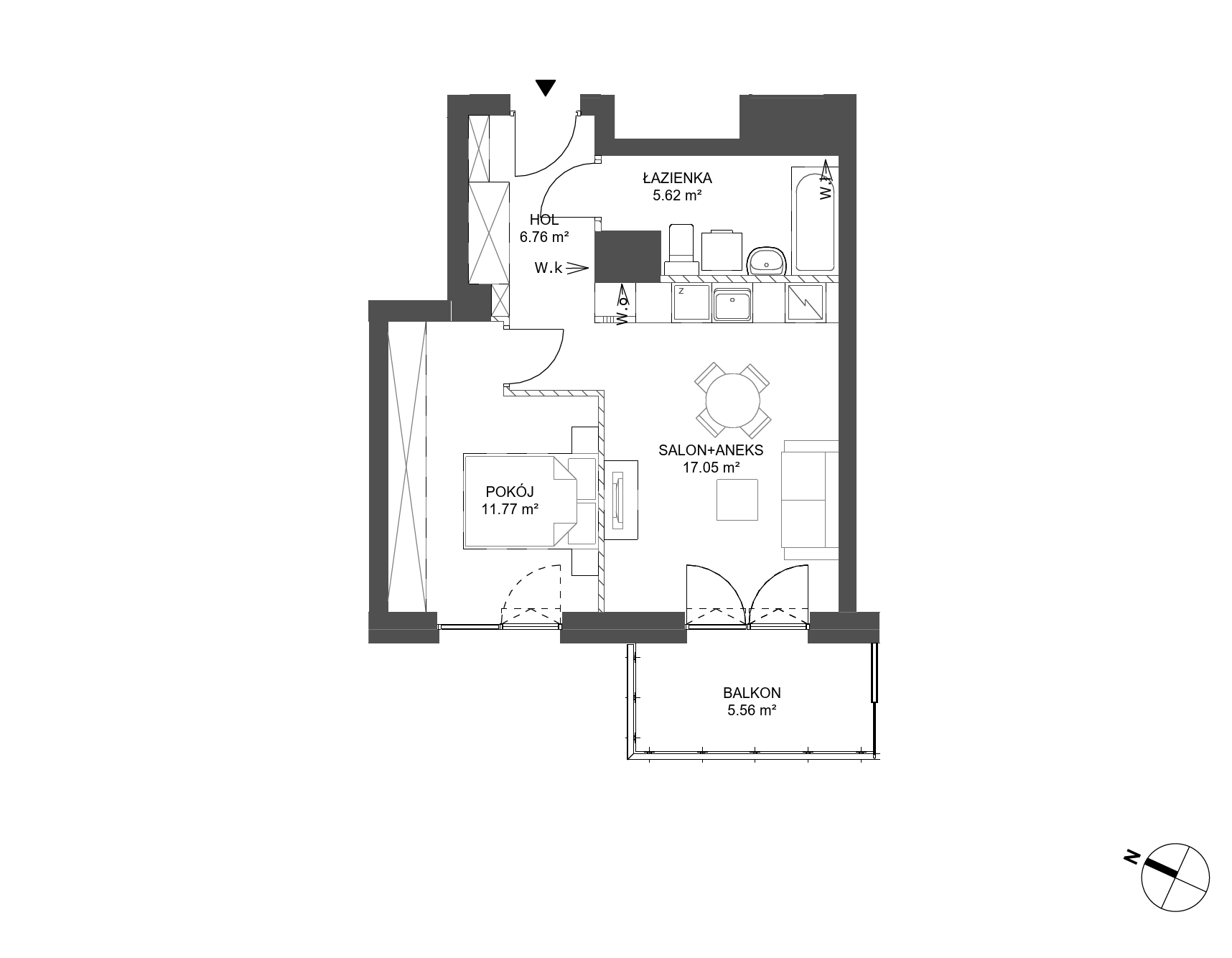 Plan 2 pok. 41m²