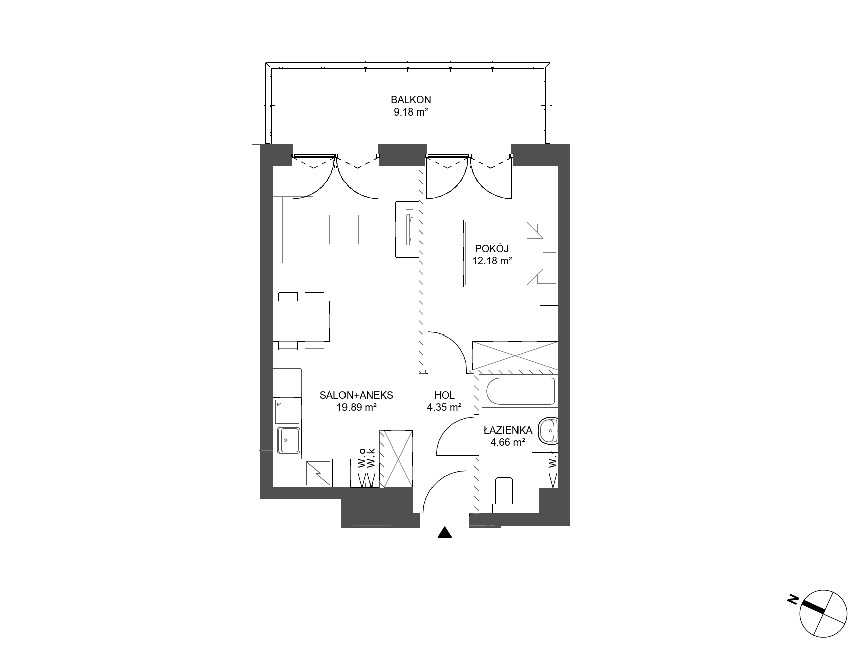 Plan 2 pok. 41m²