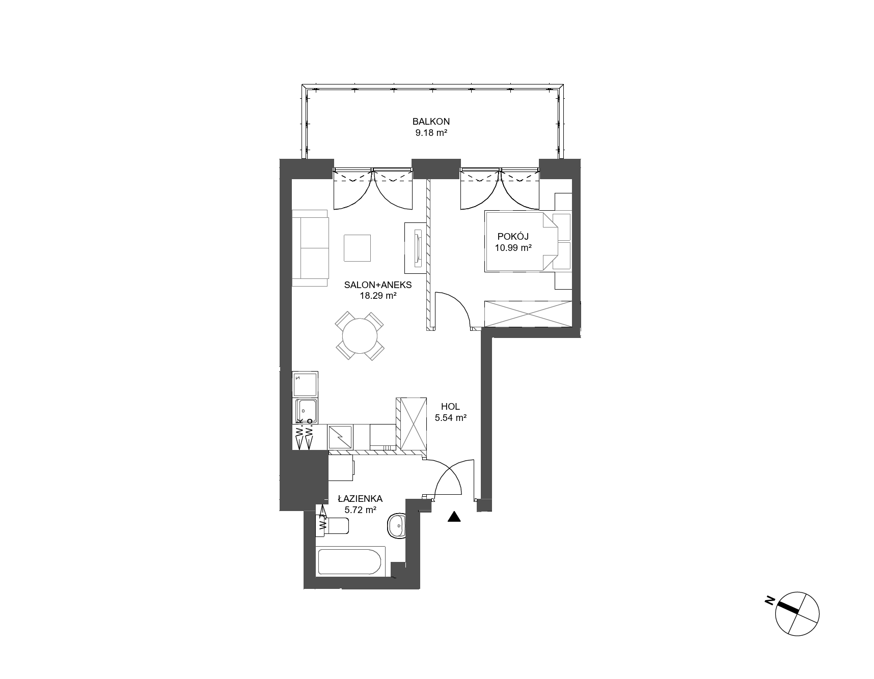 Plan 2 pok. 41m²