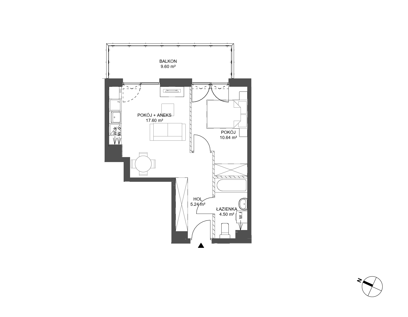 Plan 2 pok. 38m²