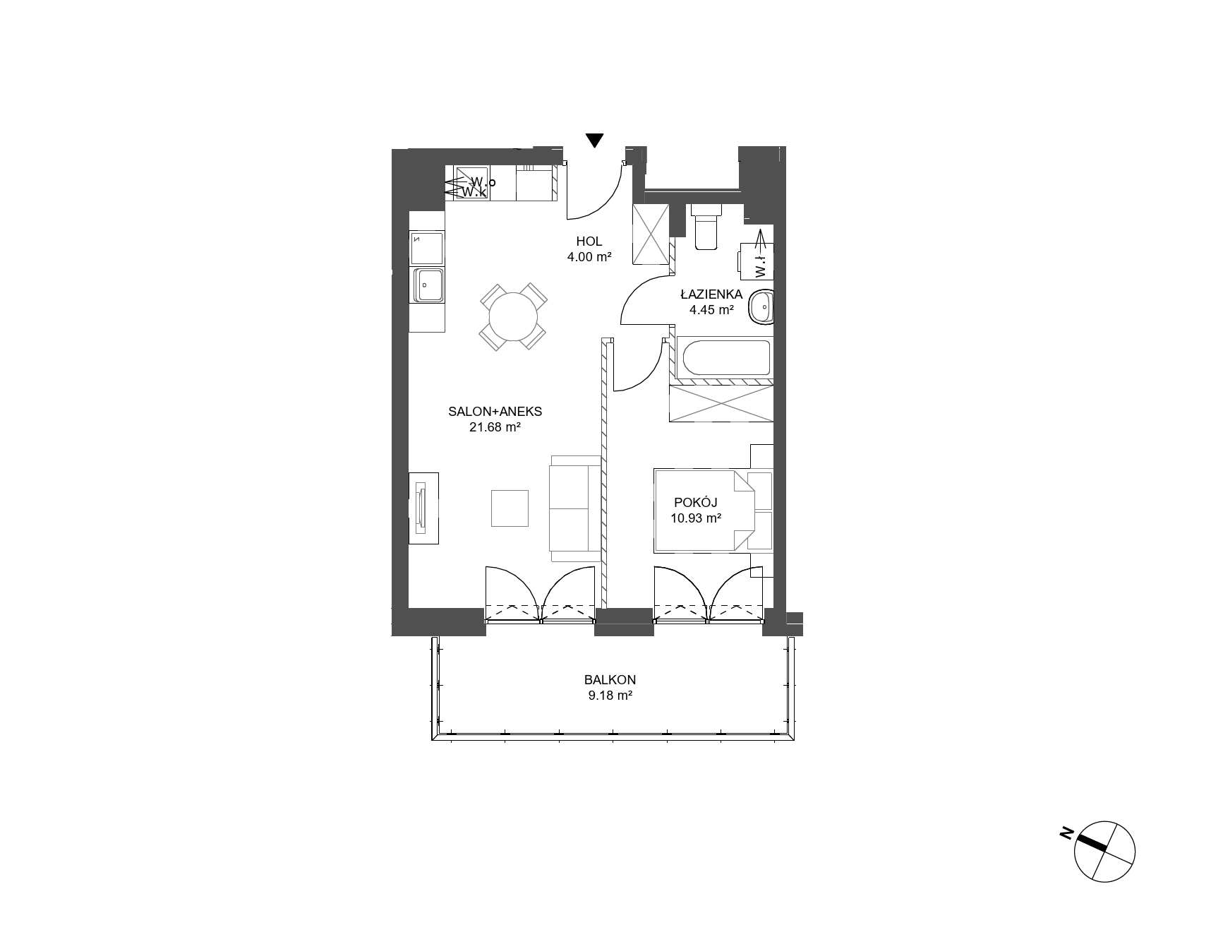 Plan 2 pok. 41m²