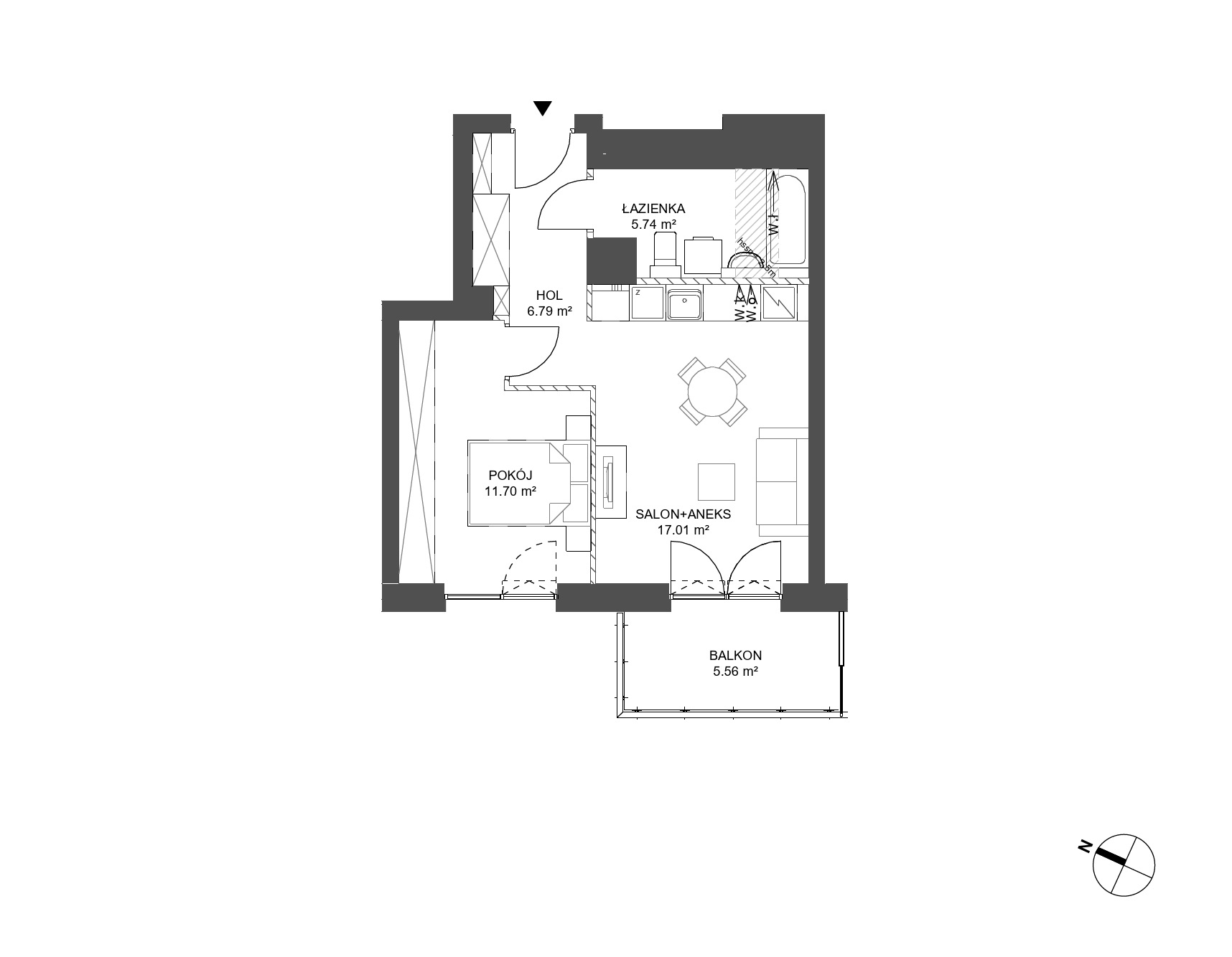 Plan 2 pok. 41m²