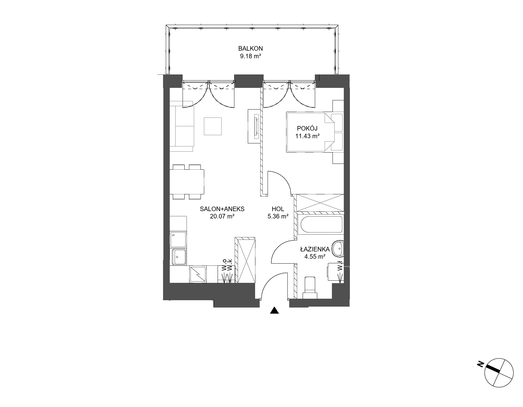 Plan 2 pok. 41m²