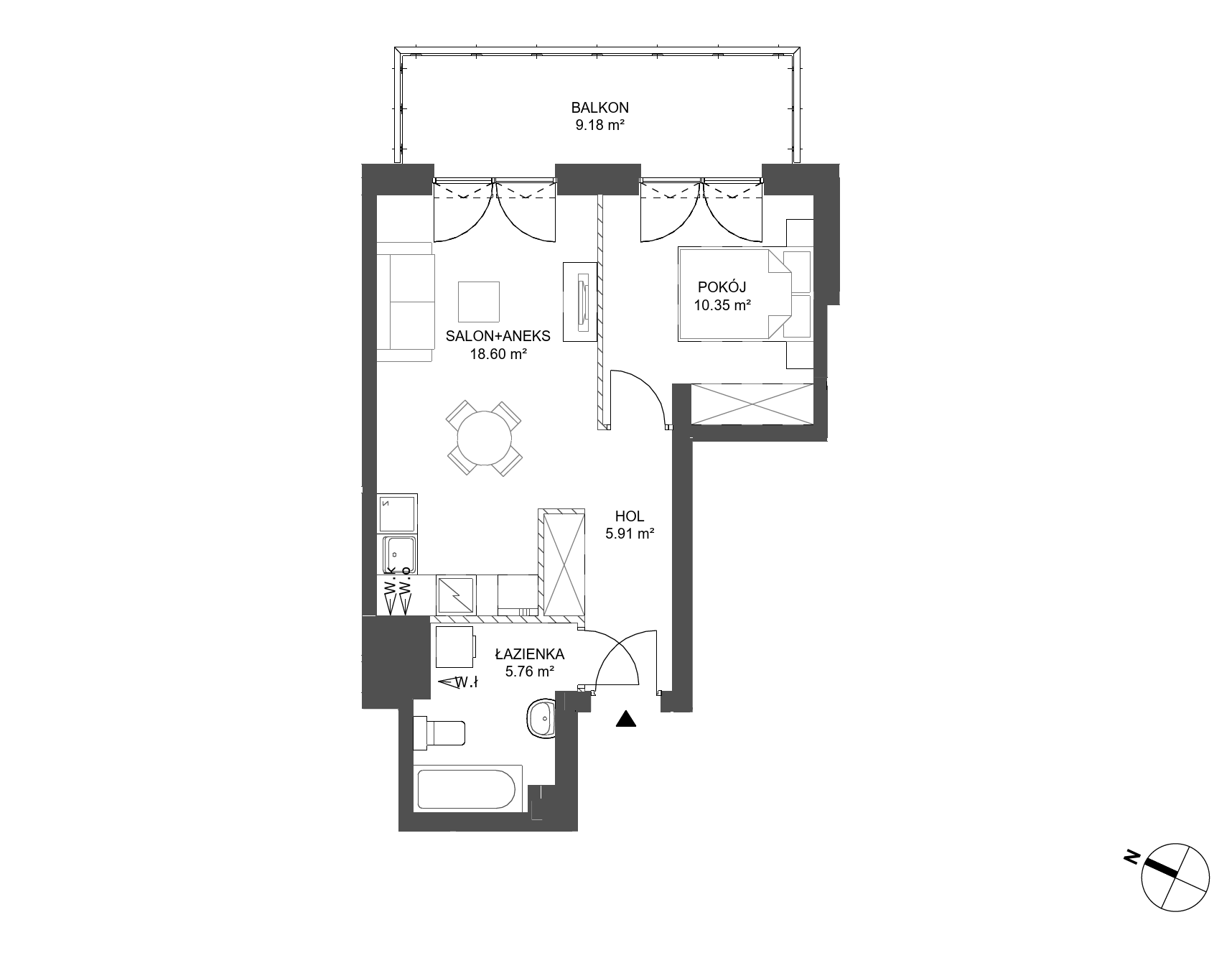 Plan 2 pok. 41m²