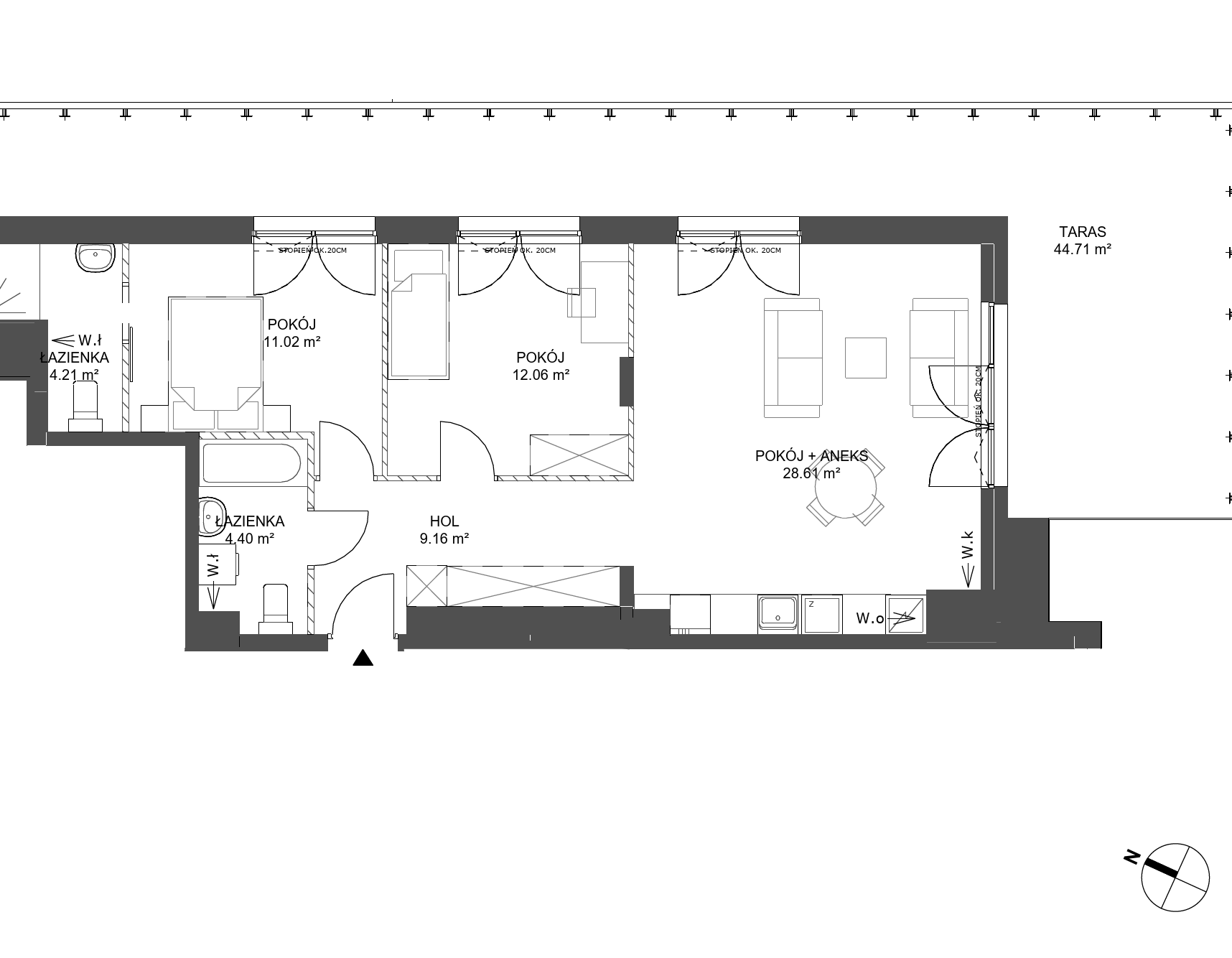 Plan 3 pok. 69m²