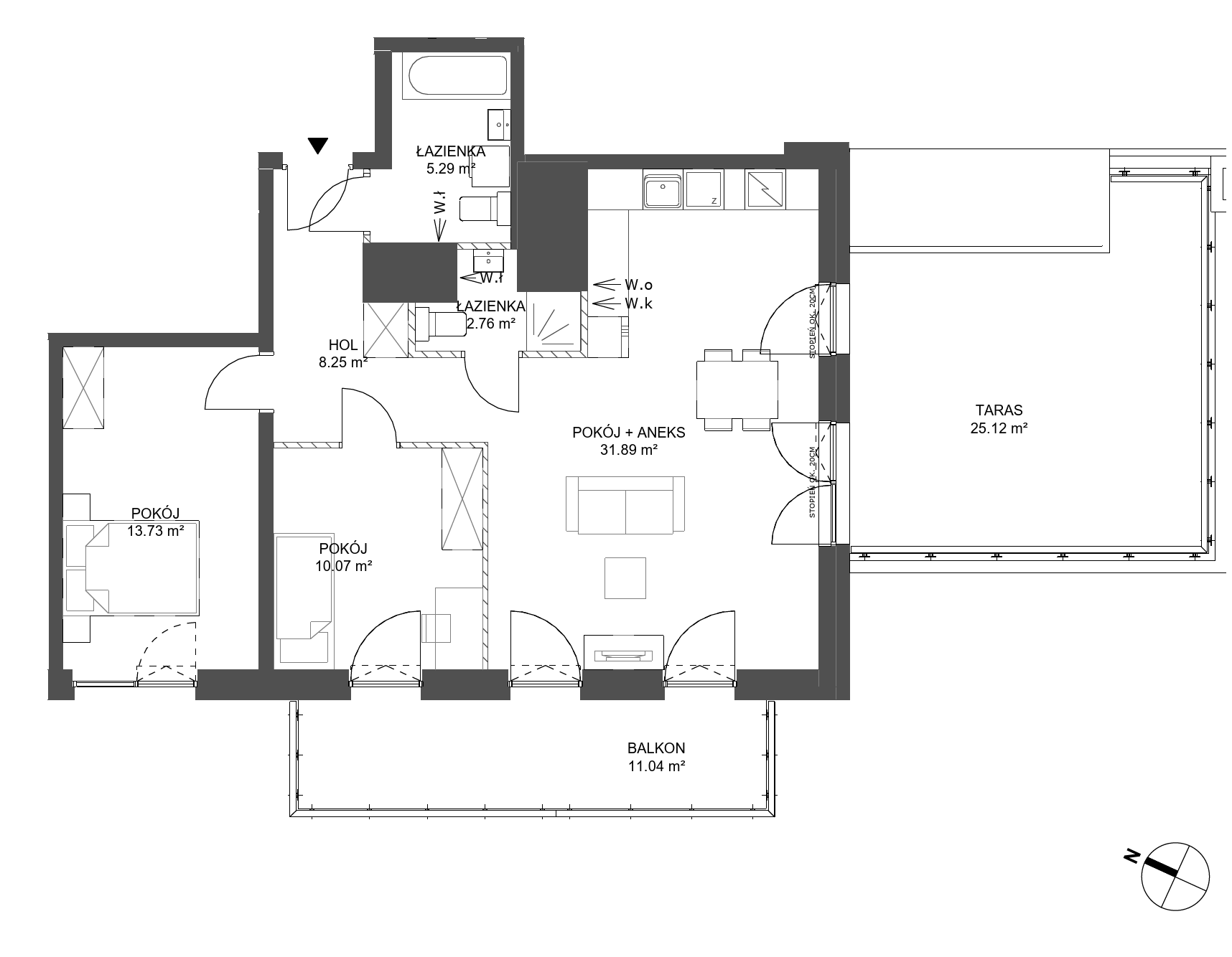 Plan 4 pok. 72m²